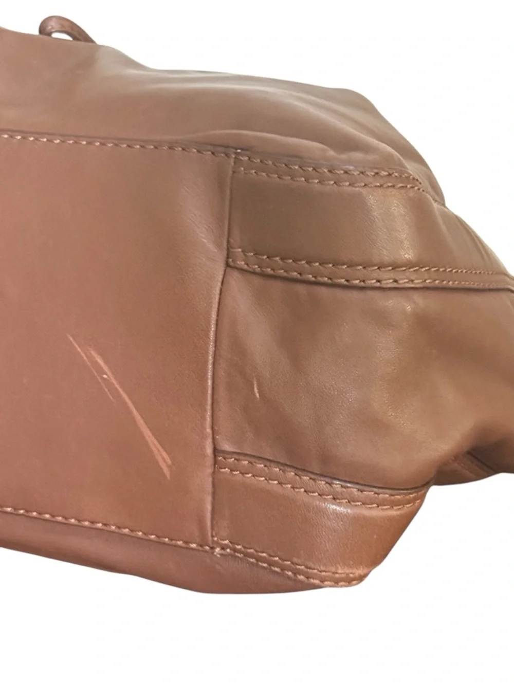 Michael Kors Ludlow Brown Leather Shoulder Hobo Bag with Gold Accents!